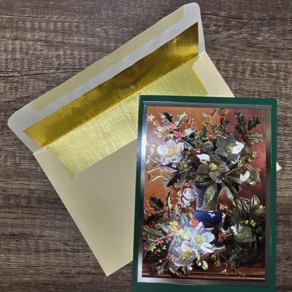 Vintage Prestige Collections 11 Christmas Cards and 11 Foil Lined Envelopes - Picture 2 of 8